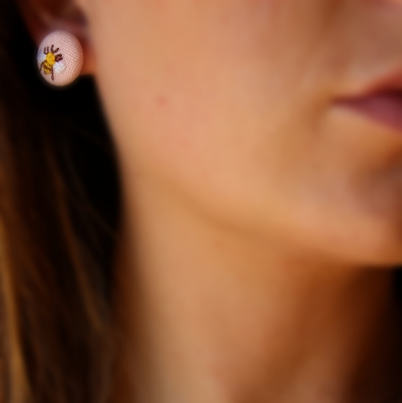*2 for $15* Bumble Bee Stud Earrings - Picture 3 of 3